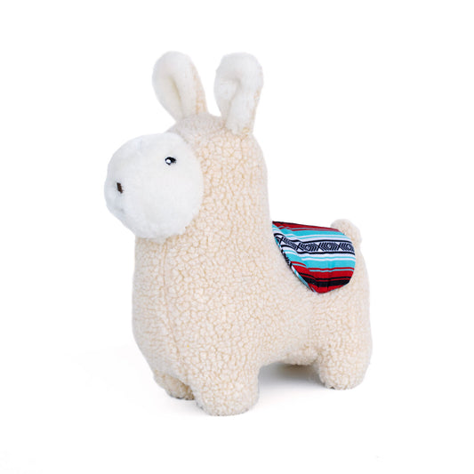 Zippy Paws Snugglerz Liam the Llama Plush Squeaker Dog Toy