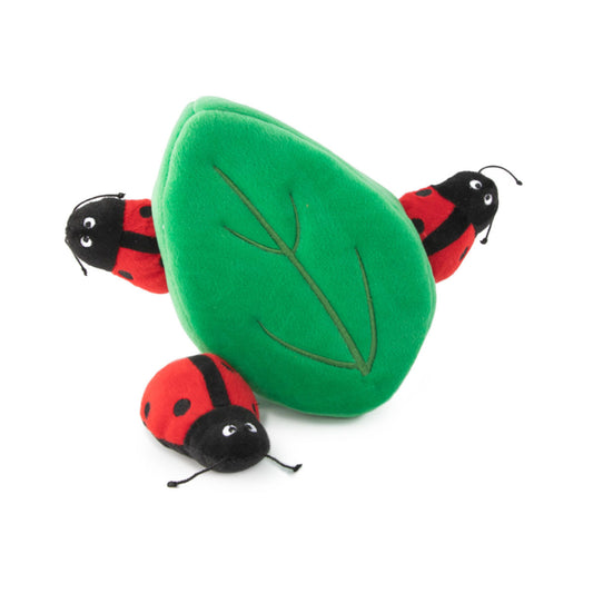 ZippyPaws Burrow Ladybugs in Leaf Interactive Dog Toy