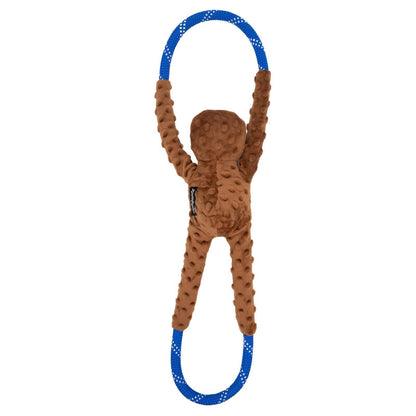 Zippy Paws RopeTugz Sloth Plush Squeaker Dog Toy