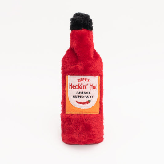 Zippy Paws Hot Sauce Crusherz Heckin' Hot Dog Chew Toy