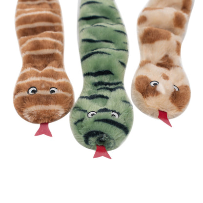 ZippyPaws Skinny Peltz Desert Snakes Squeaker Dog Toy- Pack of 3 (Large)